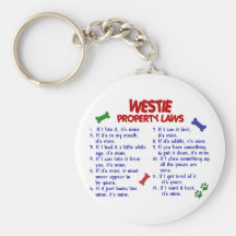 WESTIE Property Laws 2 Keychain
