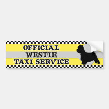 Westie Taxi Service Bumper Sticker
