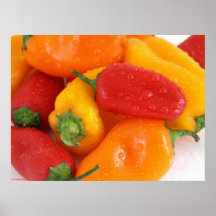 Wet Peppers Print