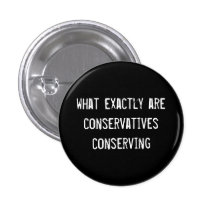 what exactly are conservatives conserving? pinback buttons