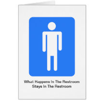 "What Happens In The Restroom..." Cards