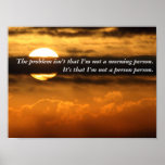What is good about seeing you this morning? 3 print