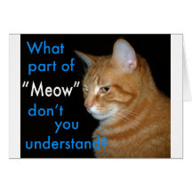 What Part of "Meow" Don't You Understand Card