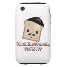 what the french toast cute kawaii toast cartoon tough iPhone 3 covers