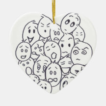What's so Funny? Cartoon faces Christmas Tree Ornaments
