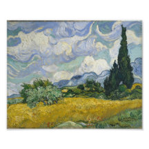 Wheat Field with Cypresses by Vincent van Gogh Photographic Print