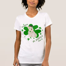 Wheaten Scottish Terrier St Patricks Day Tee Shirts
