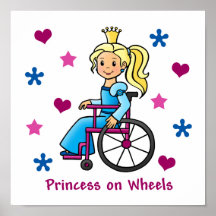 Wheelchair Princess Posters