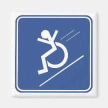 Wheelchair Whee! Refrigerator Magnet