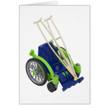 WheelchairCrutches013110 Greeting Cards