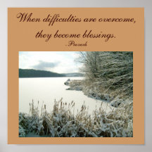 When difficulties are overcome...Poster
