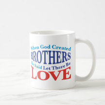 When God Created Brothers Mugs