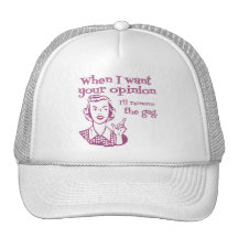 When I Want Your Opinion I'll Remove The Gag Pink Mesh Hats