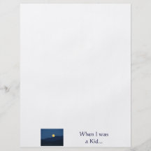 When I was a Kid... Stories Memories Paper Flyers