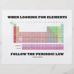 When Looking For Elements Follow The Periodic Law Custom Flyer