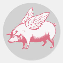 When Pigs Fly Stickers