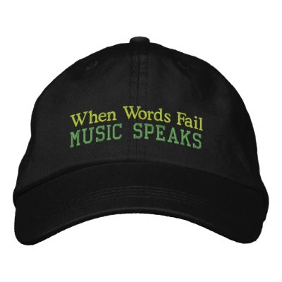 When Words Fail Music Speaks Cap Embroidered Baseball Caps When Words Fail Music Speaks Cap Embroidered Baseball Caps