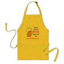 Where there is Beer - Land Surveyor Apron