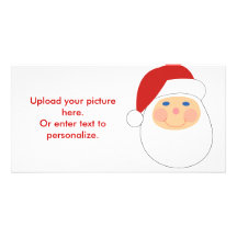 Whimsical cartoon Santa t-shirts and gifts. Customized Photo Card