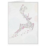 whimsical doodles christmas reindeer card