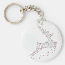 whimsical doodles christmas reindeer keychain