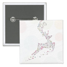whimsical doodles christmas reindeer pins