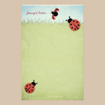 Whimsical Ladybugs stationery