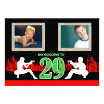 Whimsical Mafia Style 30th Birthday Party Invite