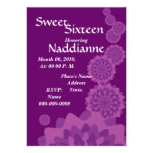 Whimsical Sweet Sixteen Invitation-Customise