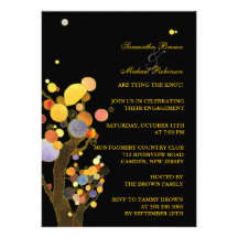 Whimsical Trees: Engagement Invitations