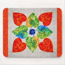 Whimsy Hearts Quilt - Block #1 Mouse Mats