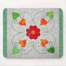 Whimsy Hearts Quilt - Block #2 Mouse Pads