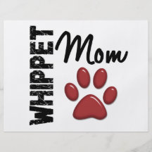 Whippet Mum Paw Print 2 Custom Flyer