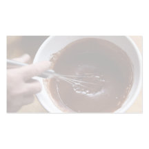 whisking chocolate business card