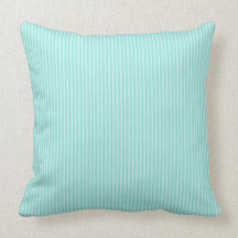 White and Blue Pinstripe Throw Pillow