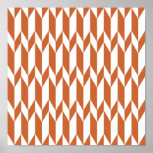 White and Brown Abstract Graphic Pattern. Print