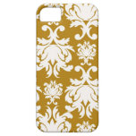 white and gold royale lovely damask iPhone 5 covers