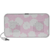 White and Pink Clouds Pattern. iPhone Speaker