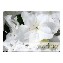 White Azalea - Our Wedding -  Personalise it Personalized Invite