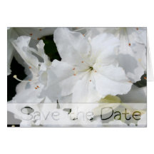 White Azalea - Save the date - Card