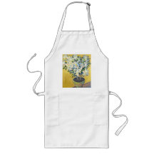 White Azaleas in a Pot -  Claude Monet Apron