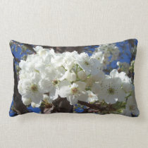 White Blossoms Pillow pillows