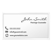 White Border Marriage Counseling Business Card