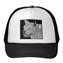 White Boxer cap Trucker Hats
