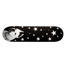White Boxer dog skateboard