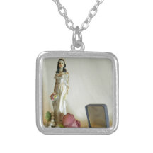 White Bridal IV Personalized Necklace