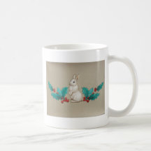 White Bunny Coffee Mugs