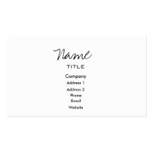White Business Cards
