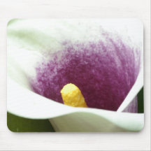White Calla Lily Mouse Pads