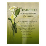 White Calla Wedding Suite Invite